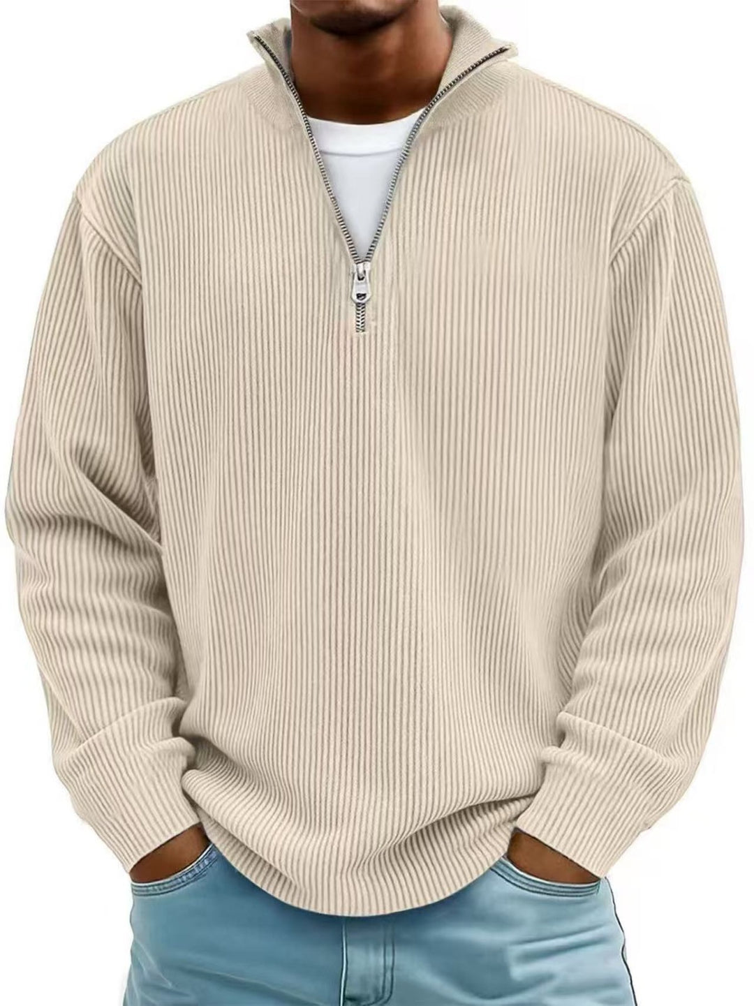 Leo™ – Aukšto kaklo megztinis su užtrauktuku